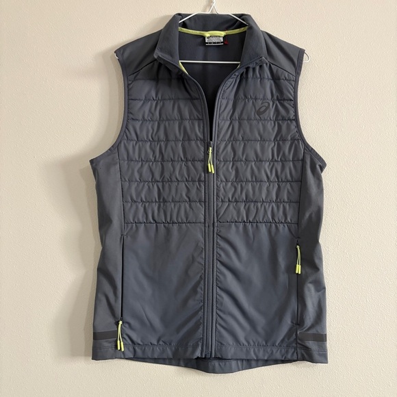 Asics Men's Performance INSULATED VEST Silver/Gray Size Small - Down / Fleece - Picture 3 of 9